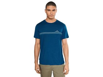 Icebreaker Merino 150 Tech Lite Short Sleeve T-Shirts Range Stripes Mens Clothing Atlantis : XL