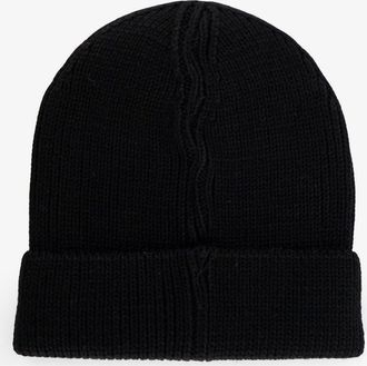 Woodbird Mens Wool And Acrylic Beanie Hat Black