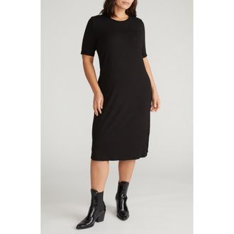 Universal Standard Lily Liquid Jersey Dress in Black at Nordstrom, Size 2Xl