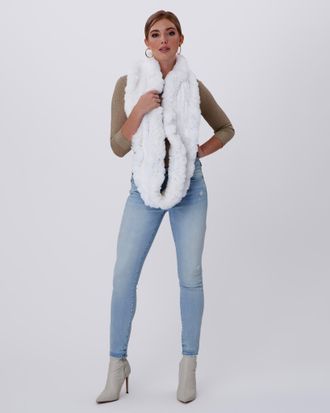 Gorski Knit Rex Rabbit Infinity Scarf