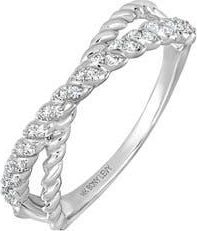 Bony Levy Mykonos Diamond Crossover Ring in 18K White Gold at Nordstrom Rack, Size 6.5