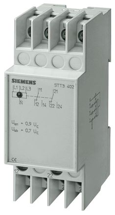 SIEMENS Rel&eacute; De Tensi&oacute;n T5570 Ac 230/400v 2w 0,85/0,95 Con Tapa Transparente, 5tt3403