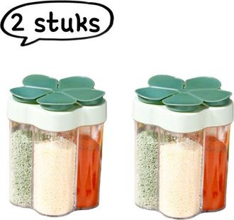 OEM Botella Para Especias De 2 Piezas Para La Cocina, Caja De Almacenamiento De Sal Sellada, Tarro Para Especias A Prueba De Humedad, Verde