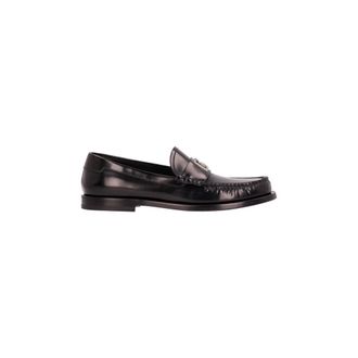 Dolce & Gabbana Schoenen, Heren, Zwart, 40 EU, Leer, Kalfsleren Loafers