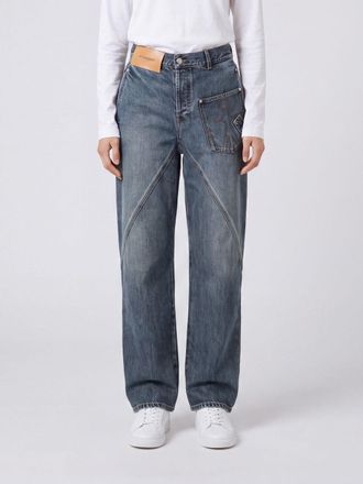 J.W.Anderson Jeans Twisted Workwear a gamba larga e vita alta in denim