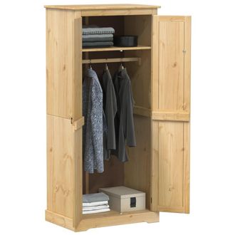 vidaXL Armadio Corona 76x50x170 Cm In Legno Massello Di Pino - Vidaxl