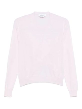 Alexander McQueen Top girocollo a maniche lunghe - Rosa
