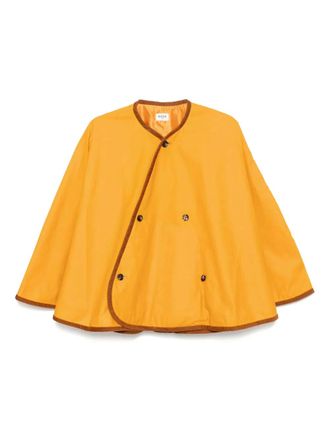 Bode Waxed rain cape - men - Cotton/Polyester - One Size - Yellow