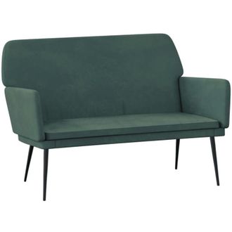 vidaXL Banco De Terciopelo Verde Oscuro 108x79x79 Cm Vidaxl