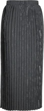 Maison Margiela Zipped Pleated Skirt - Dames - Midirokken - Grijs - XS - Rokken