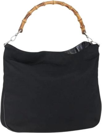 Gucci Pre-owned Shoulder Bags, female, Black, Size: ONE SIZE Pre-owned Nylon Shoulder Bag