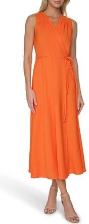 Calvin Klein Aerowash Faux Wrap Maxi Dress in Starburst at Nordstrom Rack, Size 16