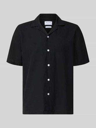 Lindbergh Lindbergh Relaxed Fit Freizeithemd aus Leinen-Baumwoll-Mix in Black, Gr&ouml;&szlig;e XXXL