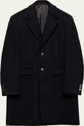 Prada Mens Panno Wool and Cashmere Overcoat