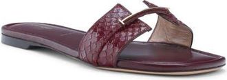 Tom Ford Python Embossed Slide Sandal in Ruby Red at Nordstrom, Size 6.5Us