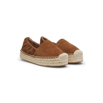 BOSS Suede espadrilles with jute midsole