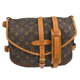 Louis Vuitton Saumur Monogram Canvas Brown Canvas Handbag (Pre-Owned)