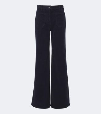 Nili Lotan Florence cotton-blend corduroy wide-leg pants