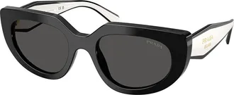 Prada PR D02SF Asian Fit 20G08Z Womens Sunglasses Black Size 54