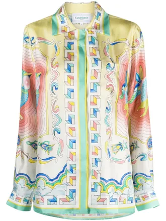 Casablanca Zijden blouse - Geel