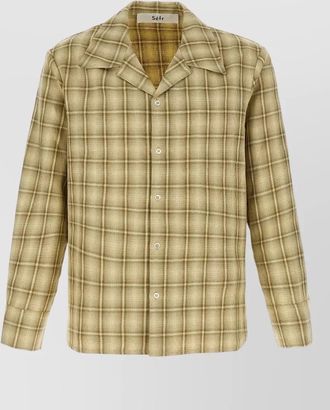 S&eacute;fr checked long-sleeve shirt