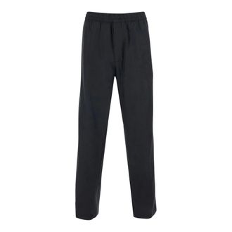 Calvin Klein Sweatpants, male, Black, Size: XL Linen Cotton Pull-On Pants