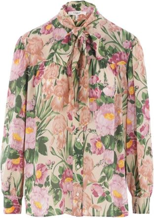 Chloé Dames, Blouses & Shirts, Veelkleurig, Maat: S Zijde