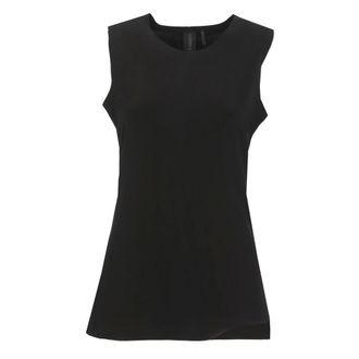 Norma Kamali Sleeveless Tops, female, Black, Size: XS Jersey Tank Top
