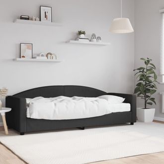 vidaXL Sof&aacute; Cama Con Colch&oacute;n Tela Negro 80x200 Cm Vidaxl