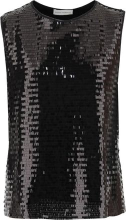 Niccol&ograve; Pasqualetti Carta Tank Top - Dames - Tops zonder mouwen - Zwart - S - Polyester - Tops