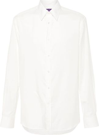 Ralph Lauren Purple Label long-sleeve cotton shirt - men - Cotton - 16.5 - White