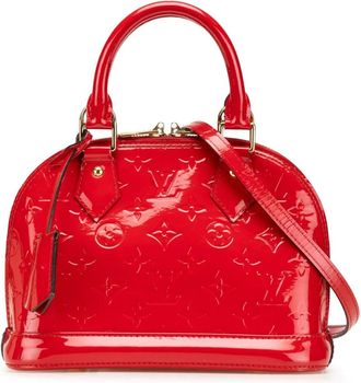 Louis Vuitton Borsa a tracolla Alma BB in pelle Vernis con monogramma 2015 - Rosso