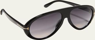 Tom Ford Mens Camillo-02 T-Logo Oval Sunglasses