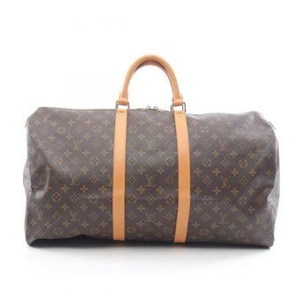 Louis Vuitton Brown Coated Canvas Pvc Monogram Leather Boston Bag (Pre-Owned)