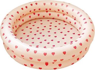 No Brand Piscina Infantil Redonda Hinchable Con Estampado De Coraz&oacute;n Rojo, 2 Anillos De Aire. Piscina Compacta De Pvc Para Juegos Acu&aacute;ticos Y De Arena En Inter
