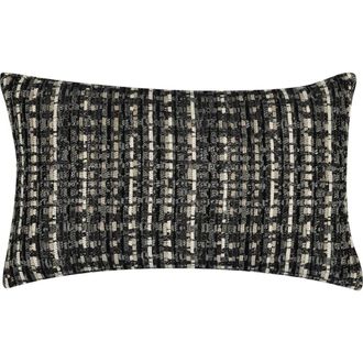 Elaine Smith Channel Indoor & Outdoor Woven Accent Pillow in Noir at Nordstrom, Size 12X20