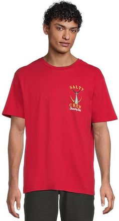 Salty Crew Tailed Classic Short Sleeve T-Shirts Mens T Shirt Washed Red : 2XL, Cotton