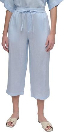 DKNY Dkny Pull On Straight Leg Linen Pant