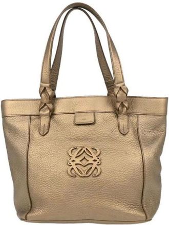 Loewe Pre-owned Tote Bags, female, Yellow, Size: ONE SIZE Pre-owned Leather Tote