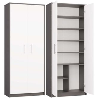 OEM Parla - Armario Moderno 6 Estantes - 180x74x35 Cm - Mueble De Almacenamiento - Armario De Oficina