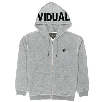 Cult of Individuality Unisex Zip Hoody In Charcoal