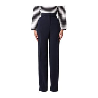 Max Mara Wide Trousers, female, Blue, L, Wide Leg HighWaisted Trousers