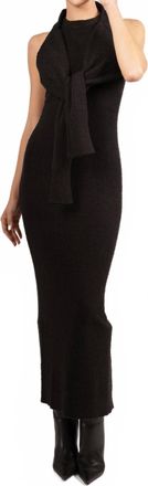 Parentezi Jacqueline Wrapped Sweater Dress In Black