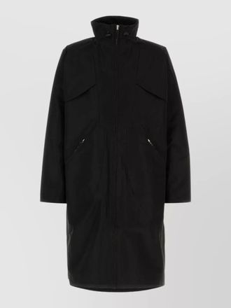 Entire studios long polyester jacket high collar pockets
