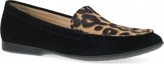 Dansko Womens Lorri Loafer In Black/leopard