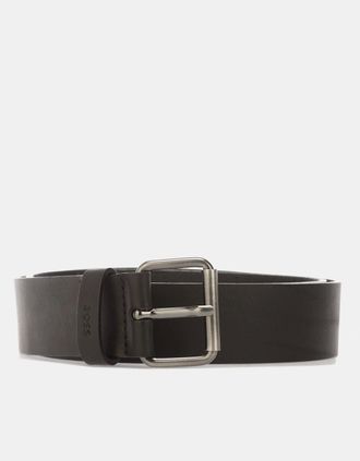 HUGO BOSS Mens Serge-GS Italian Leather Belt - Black - Size: 38 inch