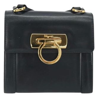 Ferragamo Pre-owned Shoulder Bag - Dames - Pre-owned - Blauw - Maat: ONE Size Leer