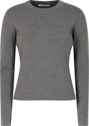 Max Mara Grey Viscose And Wool Sweater