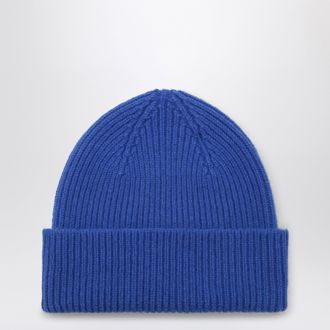 Le Bonnet Beanie in wool and Caregora in Royal Azure