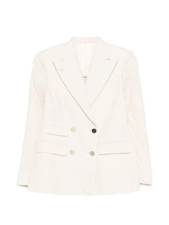 L.B.M. 1911 Zweireihige Jacke aus Leinenmischung